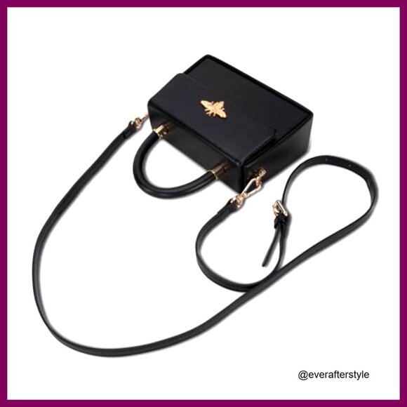 Mini Satchel Crossbody Bag Elegant Top Handle Purse Chic Versatile Accessory - Picture 6 of 7